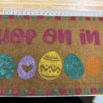 Easter themed welcome mat