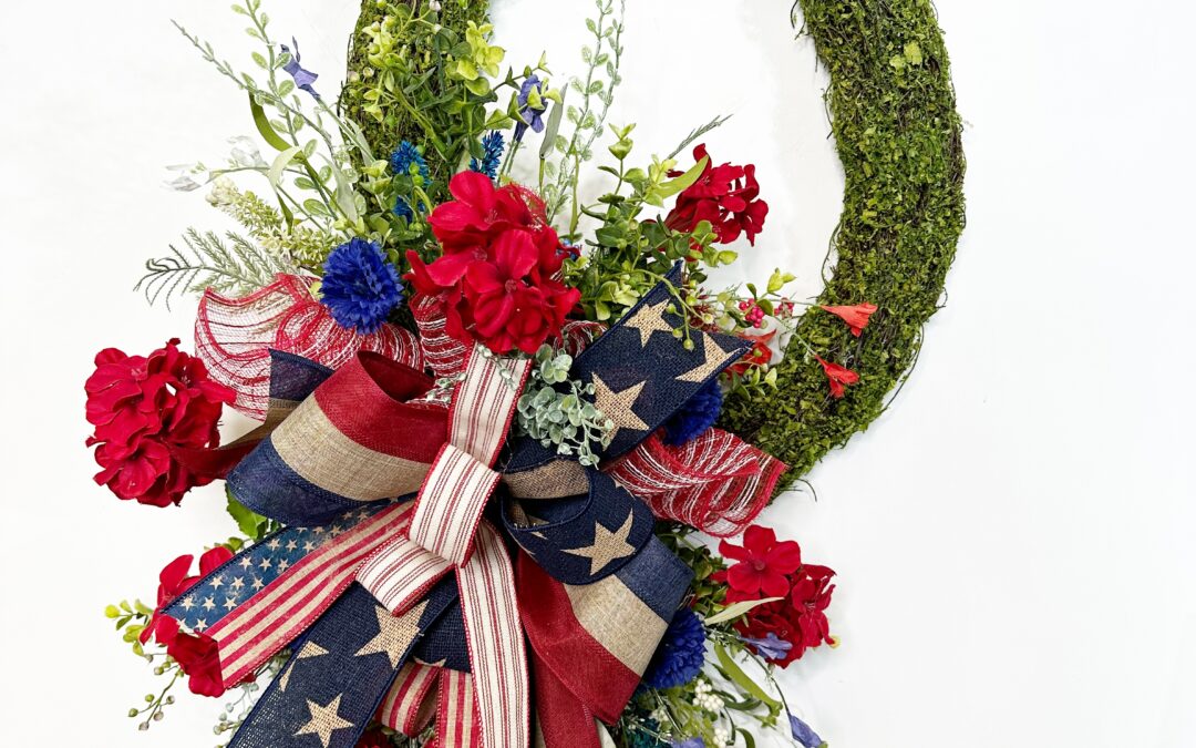 Patriotic moss wreath-Tammy