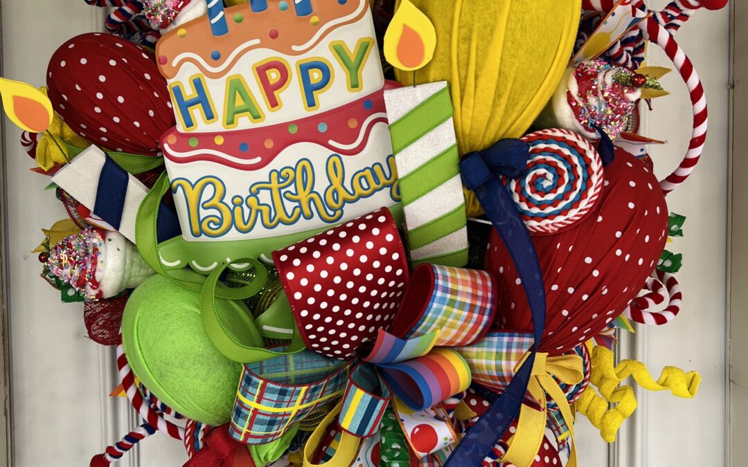 Happy Birthday Deco Mesh Wreath – Coach Jordan – REPLAY