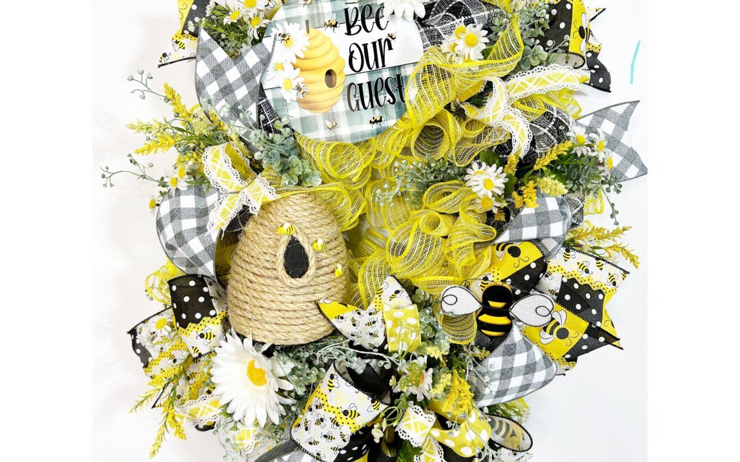 Large Bee Wreath- Tammy – REPLAY