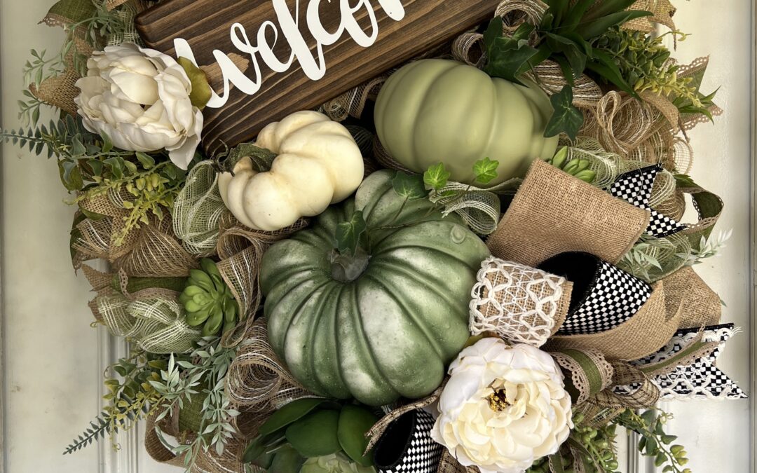Fall Succulent Welcome Deco Mesh Wreath – Coach Jordan – REPLAY