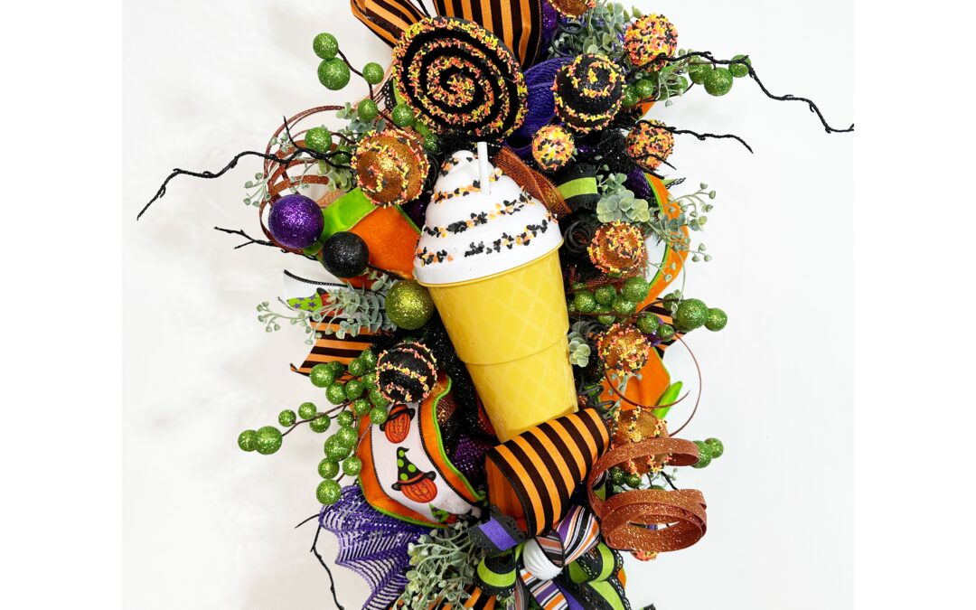 Halloween swag with ice cream cone- Tammy – REPLAY