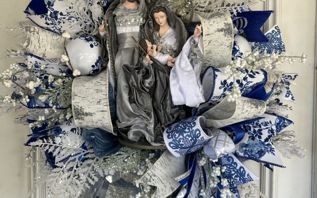 Nativity Evergreen Wreath Mesh Tutorial- Jordan
