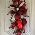 Red and Silver Swag with Gems