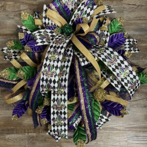 Mardi Gras Pancake Wreath