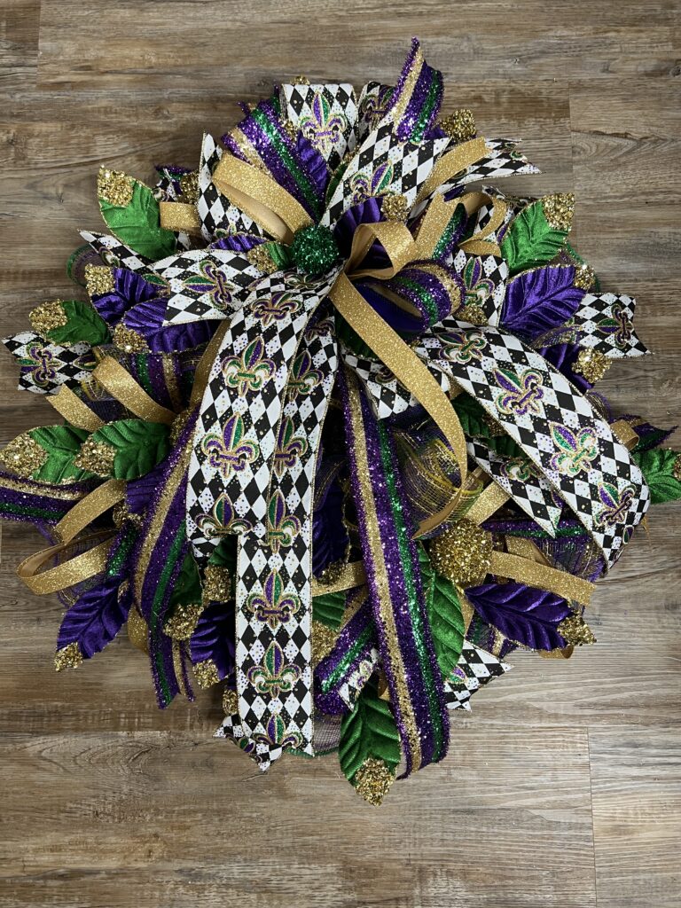 Mardi Gras Pancake Wreath
