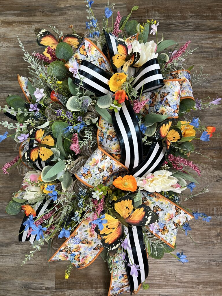 Meghan Spring Wreath with butterflies