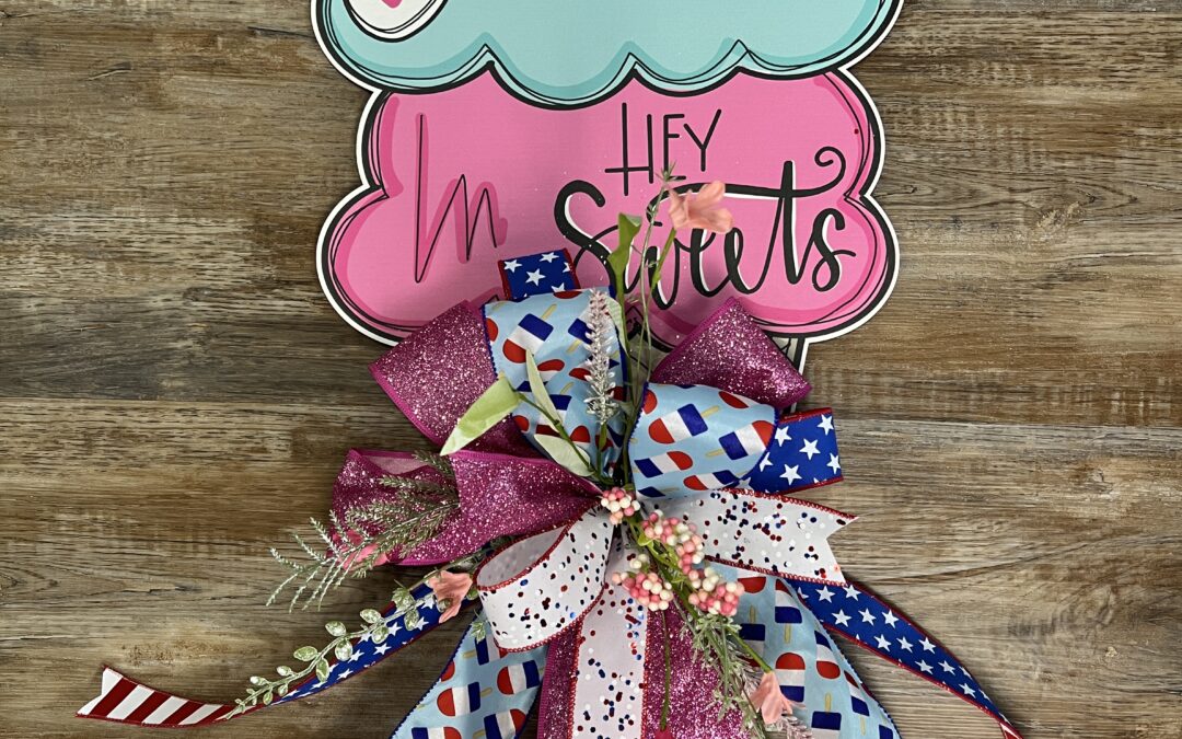 Summer Door Hanger with a Patriotic Touch