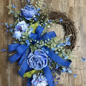 Blue Monochromatic Wreath