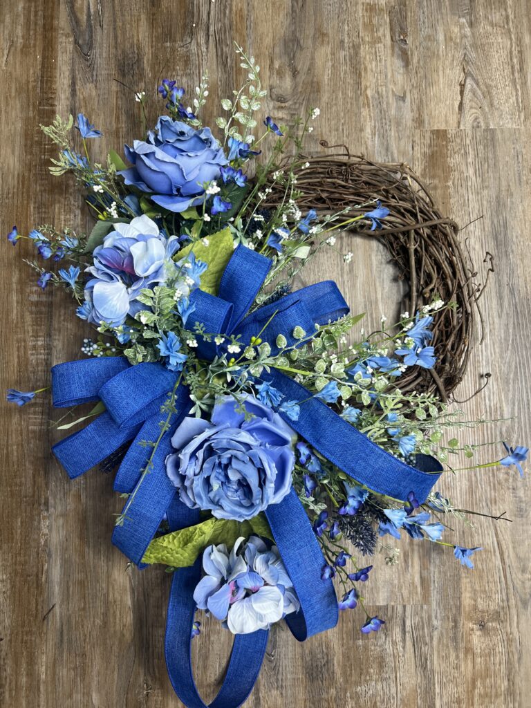 Blue Monochromatic Wreath